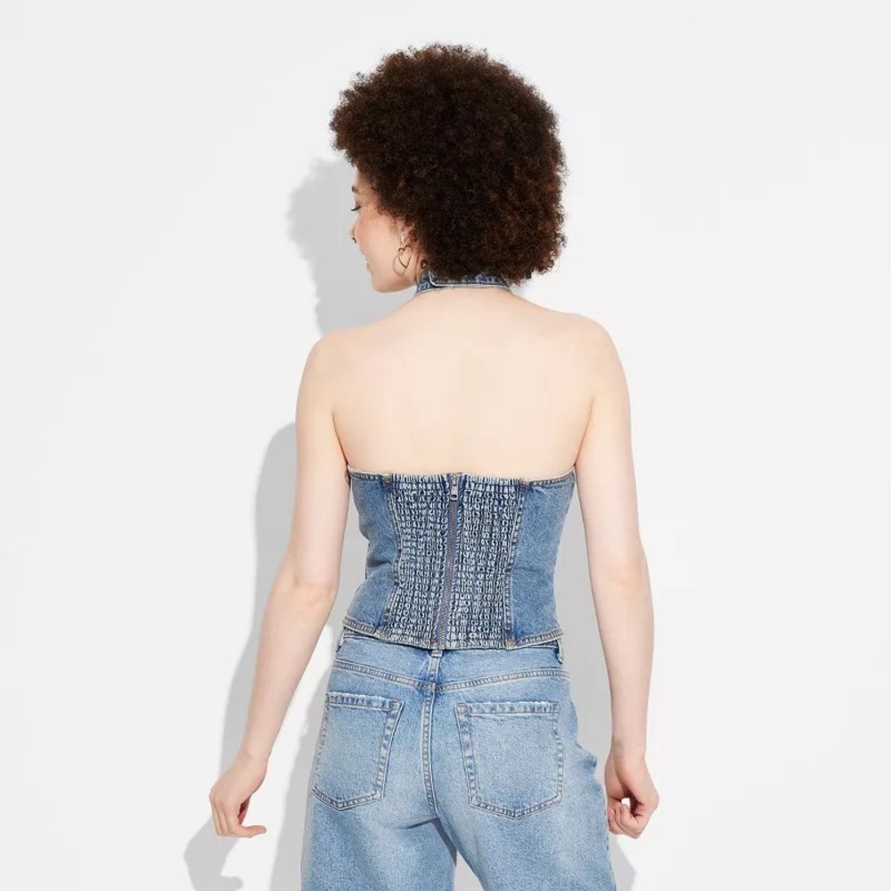 New without tag Women's Rosette Denim Tank Top - Wild Fable™